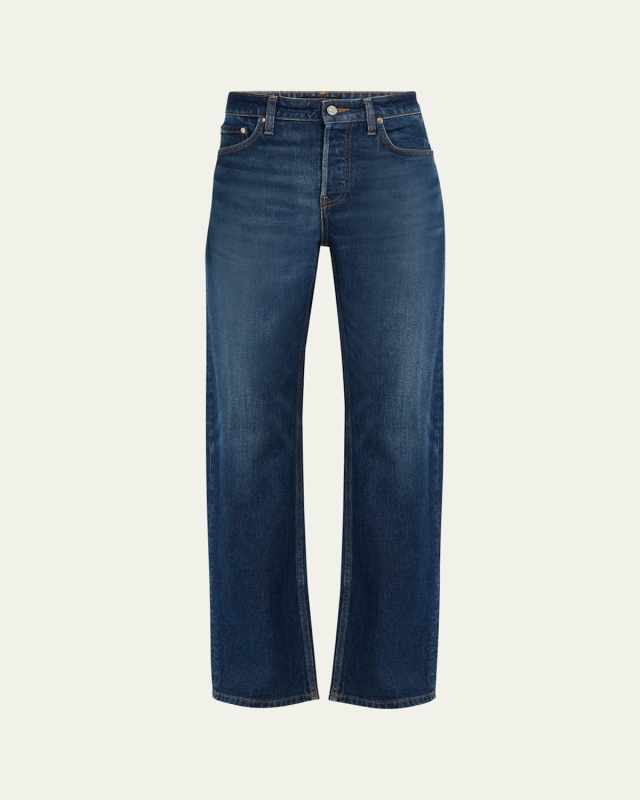 Alida Mid-Rise Loose Bowed Jeans
